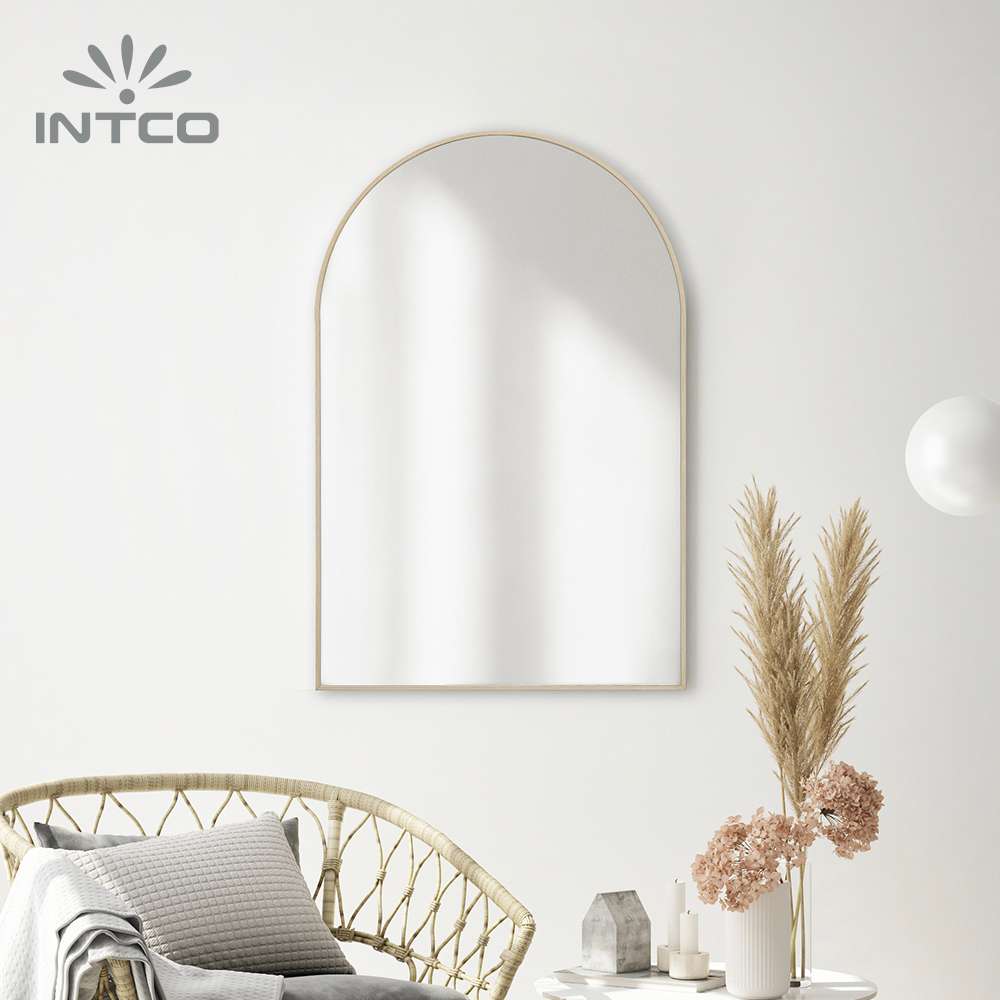 Our aluminum wall mirror is an understatedly sophisticated addition to living space